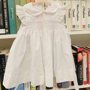 Edgehill Collection White Baby Girl Dress